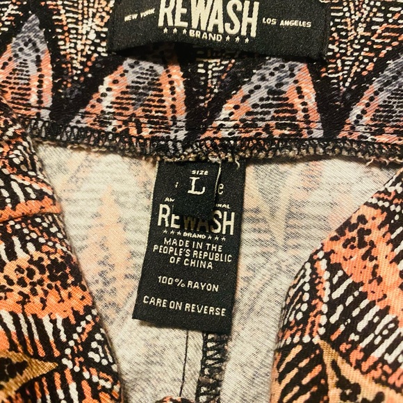 ReWash Boho Print Joggers Pants Size L - Picture 4 of 5